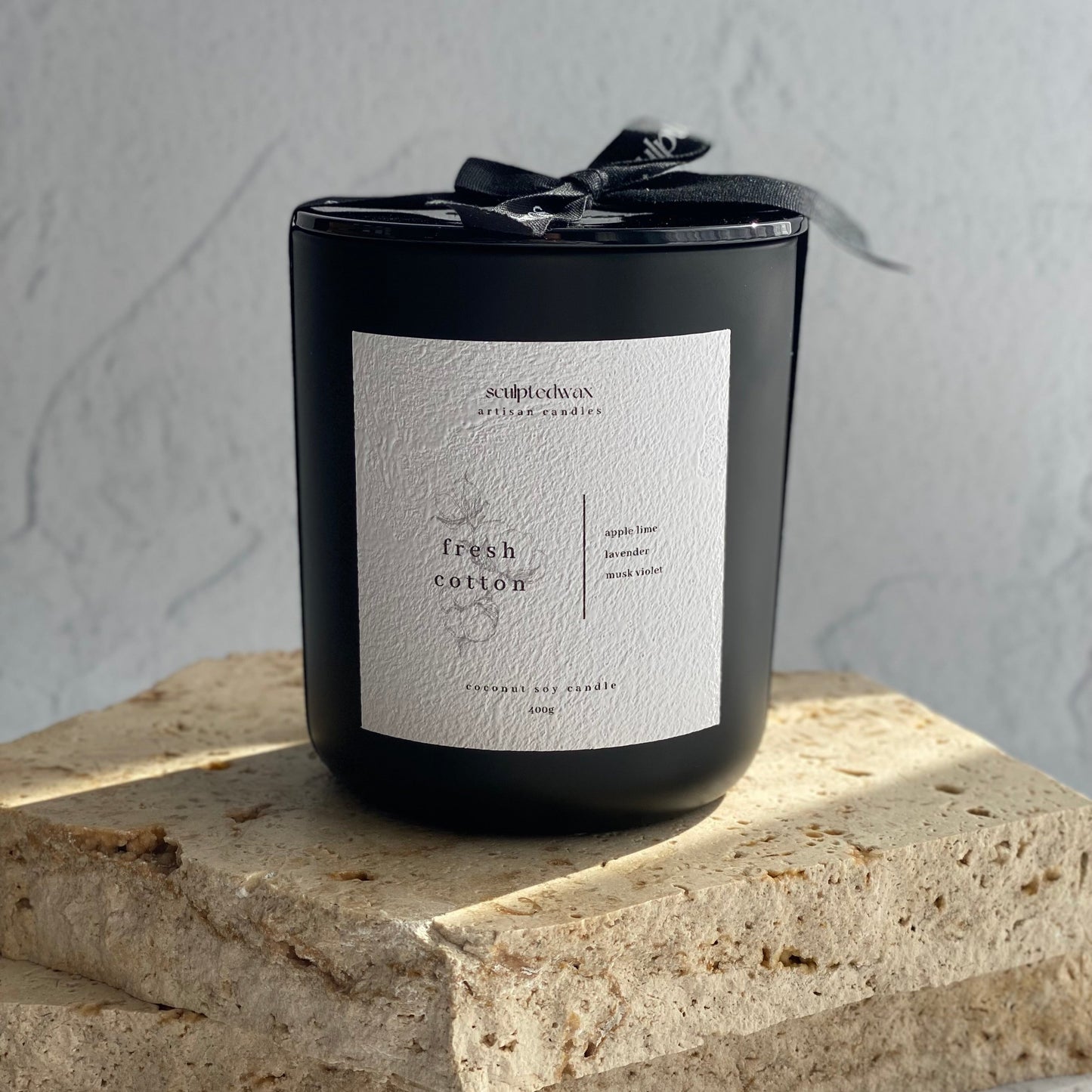 eco luxury fresh cotton scented candles Australia