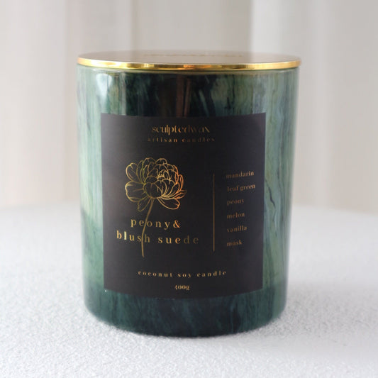 limited edition home fragrances | scented candles australia | peony and blush suede candle 