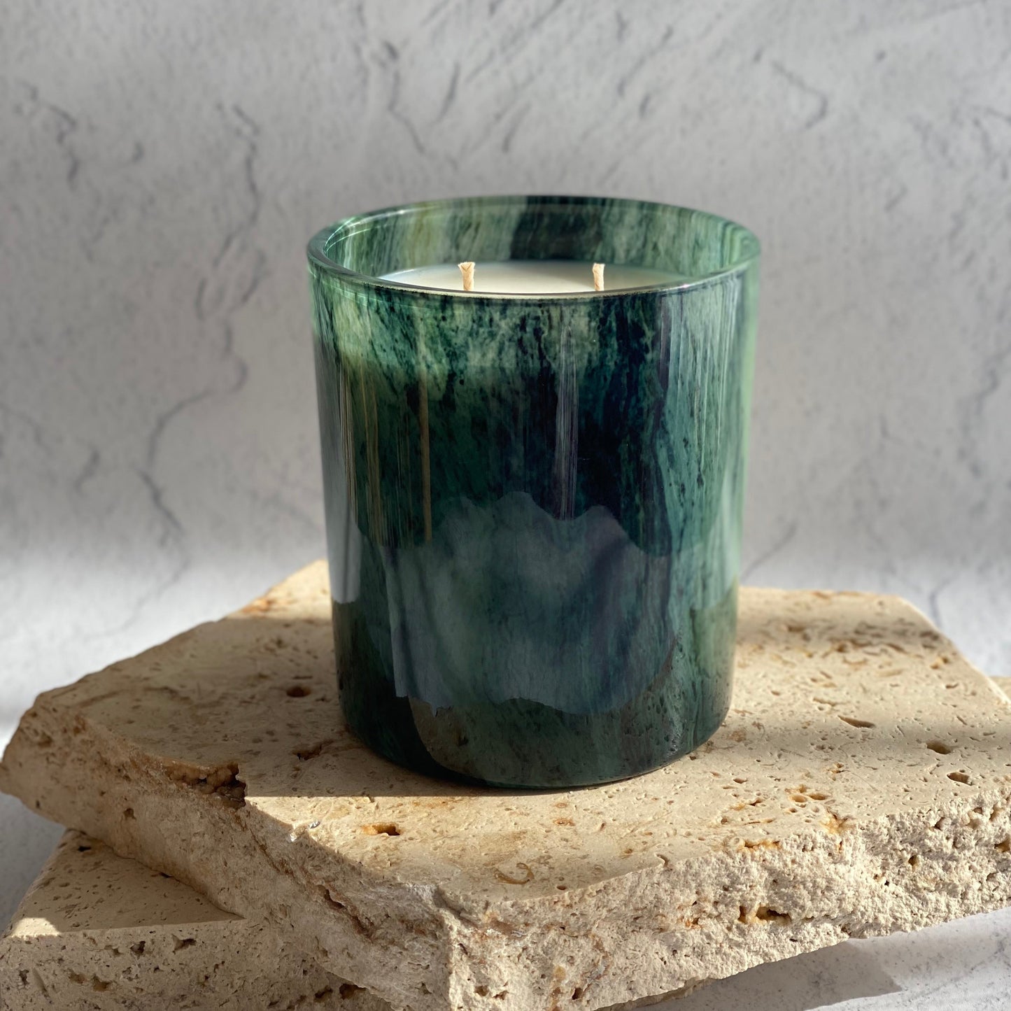 limited edition emerald green coconut soy scented candle