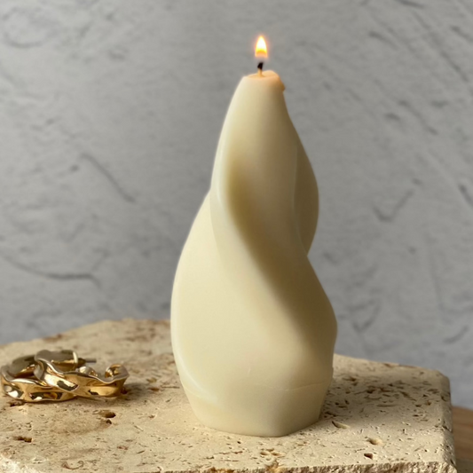 Twirl Pillar Sculptural Soy candle