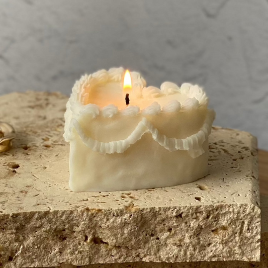 Heart cake shaped candle